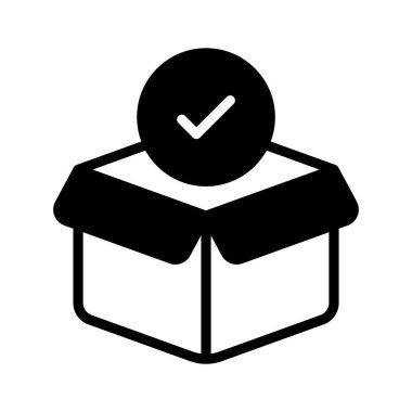 Sıralamanın simgesi olan karton işaretli konsept, paket teslim edilmiş vektör tasarımı