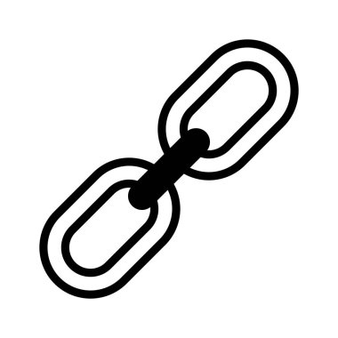 Zincirleme bağlantının görsel olarak mükemmel simgesi, iyi tasarlanmış bağlantı vektörü