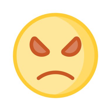Şu inanılmaz kızgın emoji ikonuna bir bakın, birinci sınıf vektör.