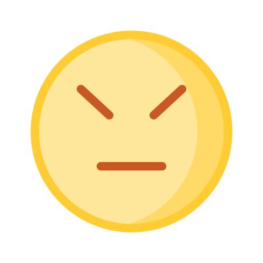 Düz ağız çizgisi ve kapalı göz ikonu olan duygusal yüzler.