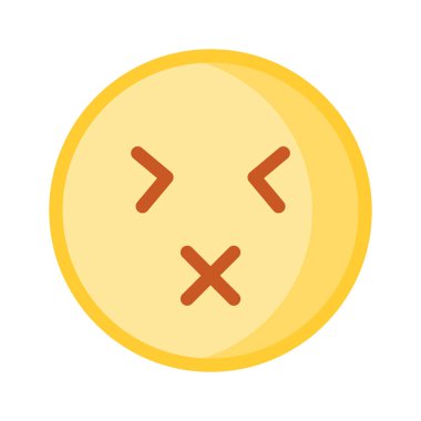 Ekşi surat emoji simgesi, yaratıcı ve premium vektör