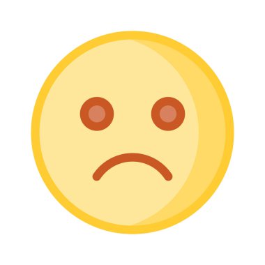 Mükemmel dizayn edilmiş üzgün emoji ikonu, kişiselleştirilebilir vektör...