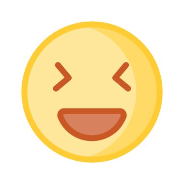 Mutlu yüz emojisinin modern tarzda yaratıcı vektörü