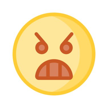 Şu inanılmaz kızgın emoji ikonuna bir bakın, birinci sınıf vektör.