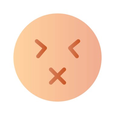 Ekşi surat emoji simgesi, yaratıcı ve premium vektör