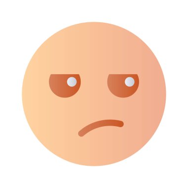 Beyaz arkaplanda izole edilmiş kıskanç emojinin mükemmel simgesi