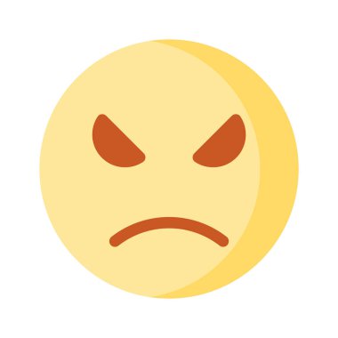 Şu inanılmaz kızgın emoji ikonuna bir bakın, birinci sınıf vektör.