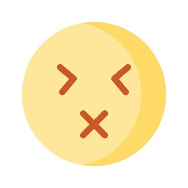 Ekşi surat emoji simgesi, yaratıcı ve premium vektör