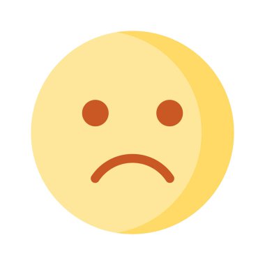 Mükemmel dizayn edilmiş üzgün emoji ikonu, kişiselleştirilebilir vektör...