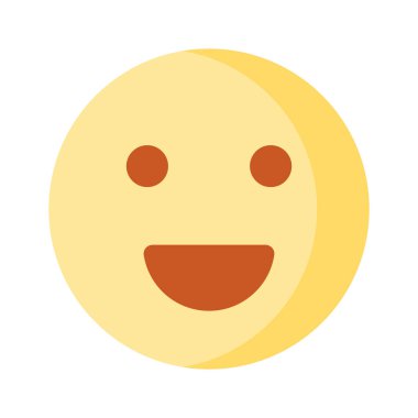 Mutlu yüz emojisinin modern tarzda yaratıcı vektörü