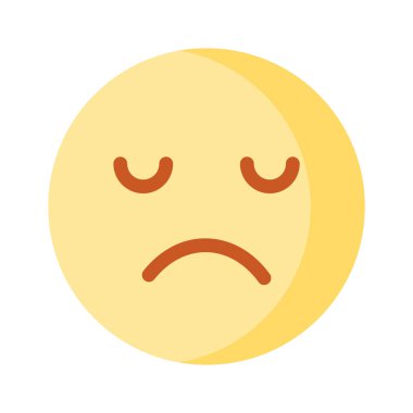 Mükemmel dizayn edilmiş üzgün emoji ikonu, kişiselleştirilebilir vektör...
