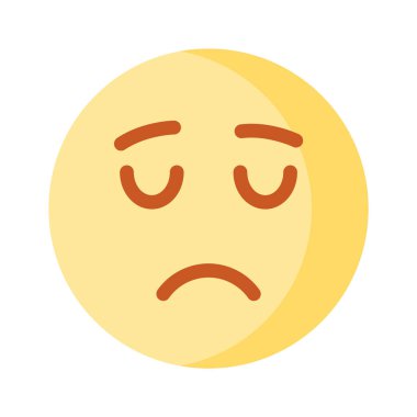 Mükemmel dizayn edilmiş üzgün emoji ikonu, kişiselleştirilebilir vektör...