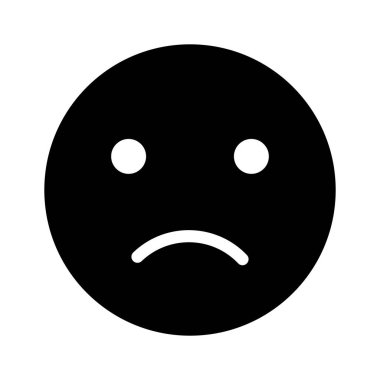 Mükemmel dizayn edilmiş üzgün emoji ikonu, kişiselleştirilebilir vektör...