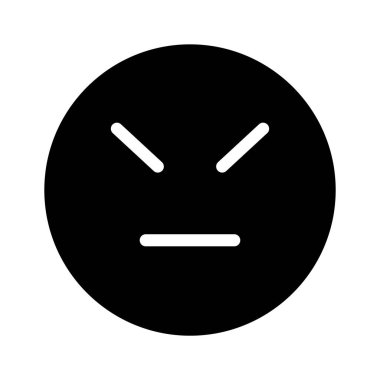 Düz ağız çizgisi ve kapalı göz ikonu olan duygusal yüzler.