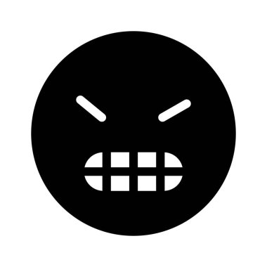 Şu inanılmaz kızgın emoji ikonuna bir bakın, birinci sınıf vektör.