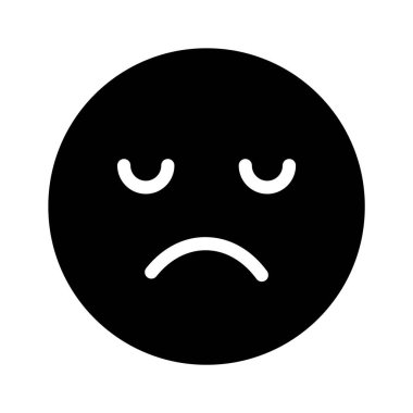 Mükemmel dizayn edilmiş üzgün emoji ikonu, kişiselleştirilebilir vektör...