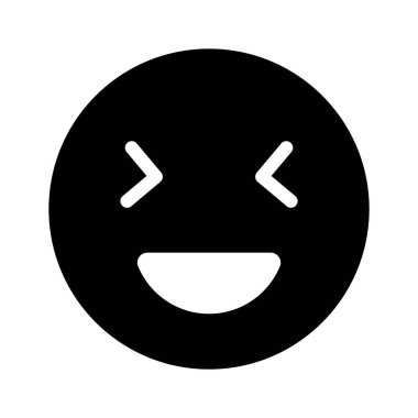 Mutlu yüz emojisinin modern tarzda yaratıcı vektörü