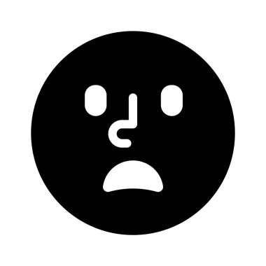 Mükemmel dizayn edilmiş üzgün emoji ikonu, kişiselleştirilebilir vektör...