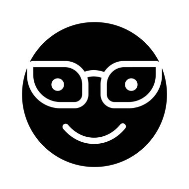 emoji suratındaki gözlük, havalı emoji konseptini gösteriyor, gururlu emoji.