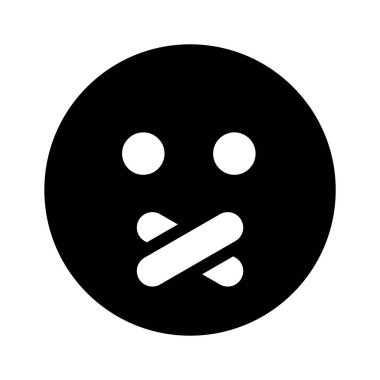 Ekşi surat emoji simgesi, yaratıcı ve premium vektör