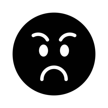 Şu inanılmaz kızgın emoji ikonuna bir bakın, birinci sınıf vektör.