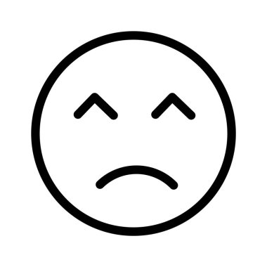 Hayal kırıklığına uğramış emojinin bu inanılmaz ikonunu alın, premium vektör
