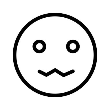 Gergin emoji vektör tasarımı, kullanıma hazır