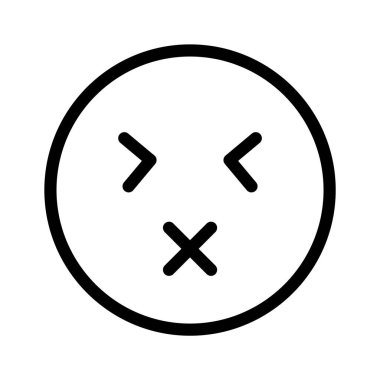 Ekşi surat emoji simgesi, yaratıcı ve premium vektör