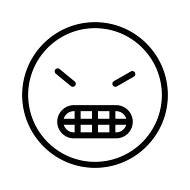 Şu inanılmaz kızgın emoji ikonuna bir bakın, birinci sınıf vektör.