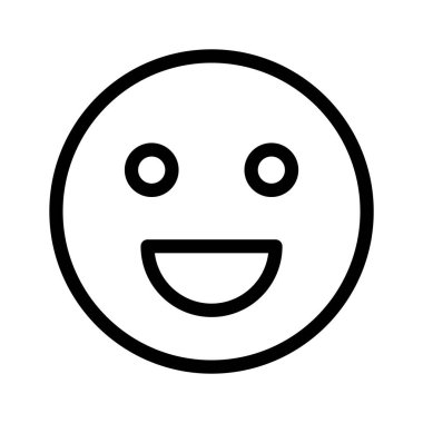 Mutlu yüz emojisinin modern tarzda yaratıcı vektörü