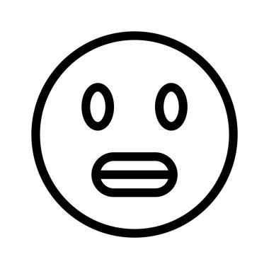 Korkak emoji simgesi tasarımı, vektör kullanmaya hazır