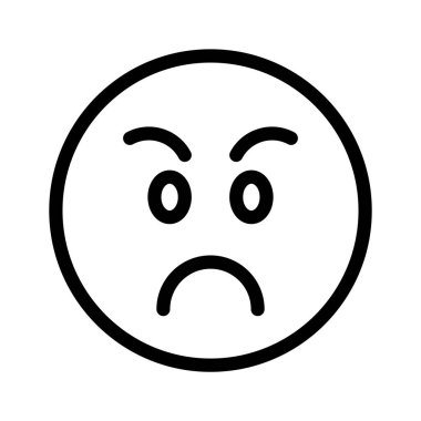 Şu inanılmaz kızgın emoji ikonuna bir bakın, birinci sınıf vektör.