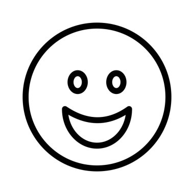 Mutlu yüz emojisinin modern tarzda yaratıcı vektörü