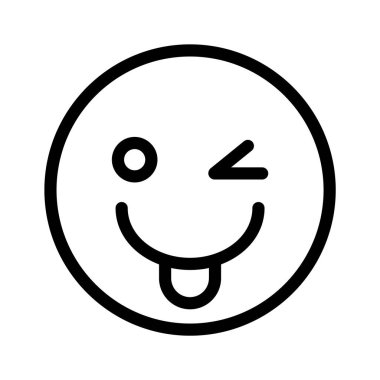 Şu göz kırpan güzel emoji vektör tasarımına bak.