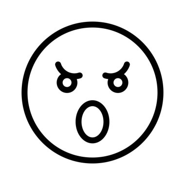 Şu inanılmaz kızgın emoji ikonuna bir bakın, birinci sınıf vektör.