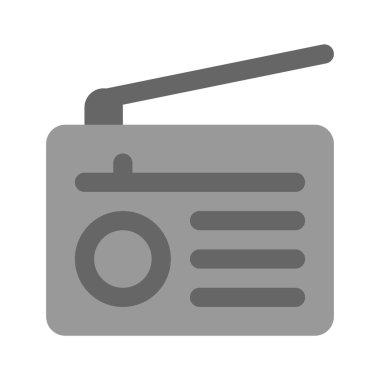 Modern radyo ikonu, modaya uygun düzenlenebilir biçim vektörü