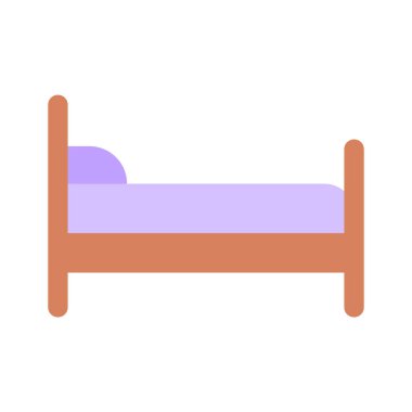 Düzenlenebilir biçimdeki yatağın bu güzel tasarım simgesini işaretleyin, simge kullanmaya hazır