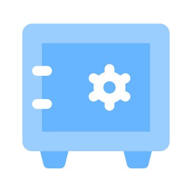 Para biriktirmek için kasa dairesi, düzenlenebilir bir banka dolabı simgesi, premium vektör