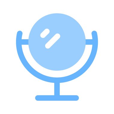 Pedestal mirror vector design, vanity mirror icon