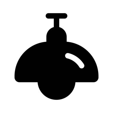 İyi tasarlanmış bir lamba ikonu, düzenlenebilir bir çatı ampulü ikonu