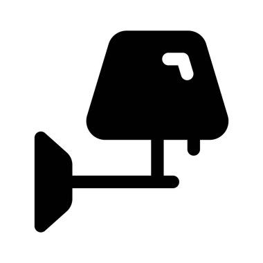 İyi tasarlanmış duvar lambası ikonu, özelleştirilebilir vektör