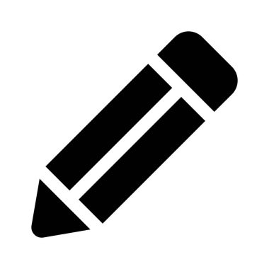 Beyaz arkaplanda izole edilmiş kalem vektörü simgesi