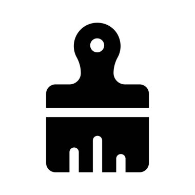 Boya fırçasının el yapımı modern vektörü, özelleştirilebilir simge