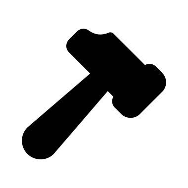 Çekiç Simgesi beyaz arkaplanda izole edildi