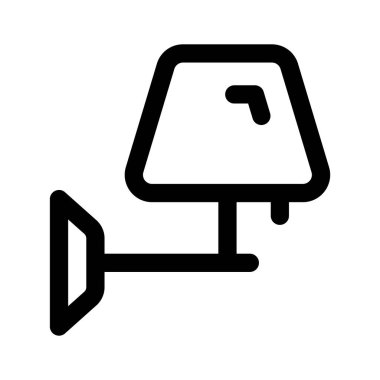 İyi tasarlanmış duvar lambası ikonu, özelleştirilebilir vektör