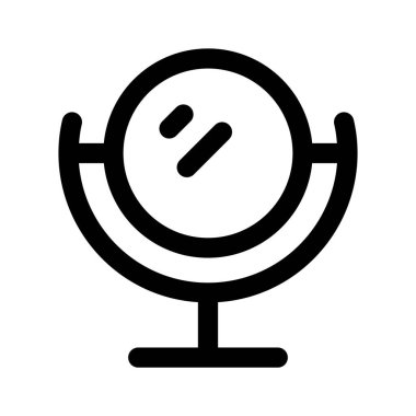 Pedestal mirror vector design, vanity mirror icon