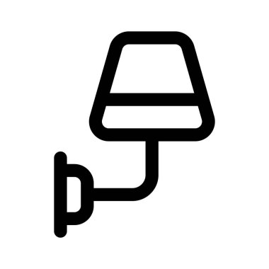 İyi tasarlanmış duvar lambası ikonu, özelleştirilebilir vektör