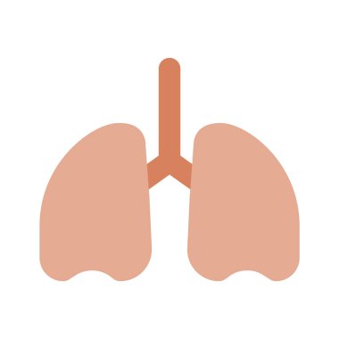 Modern biçim vektör simgesine sahip akciğerler