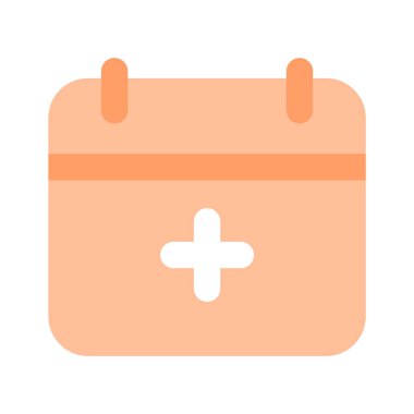 Tıbbi takvimin düzenlenebilir vektör simgesi