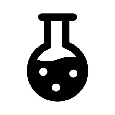 Şişenin içindeki sıvı laboratuvar deney konseptini gösteriyor.